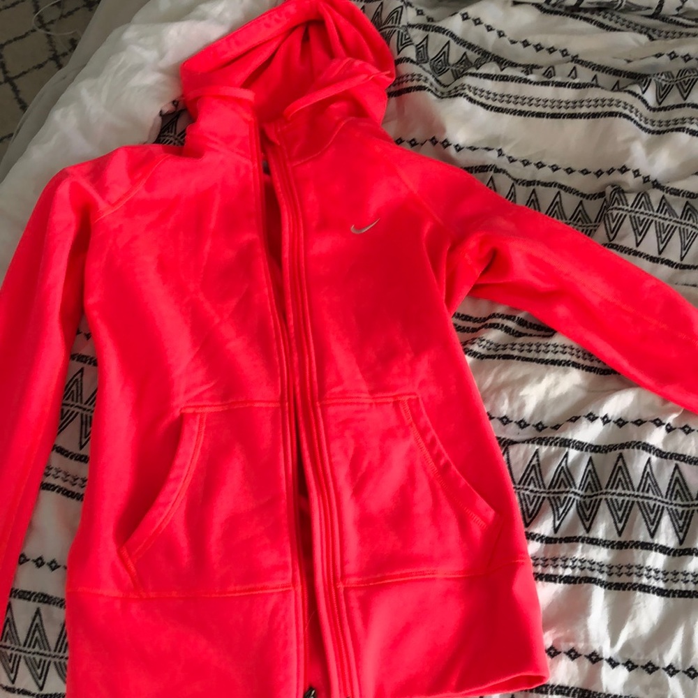 Hot pink Nike zip up sweater/jacket